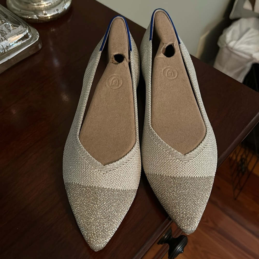 Rothy’s Diamond Metallic Metallic size 9 shoes.
